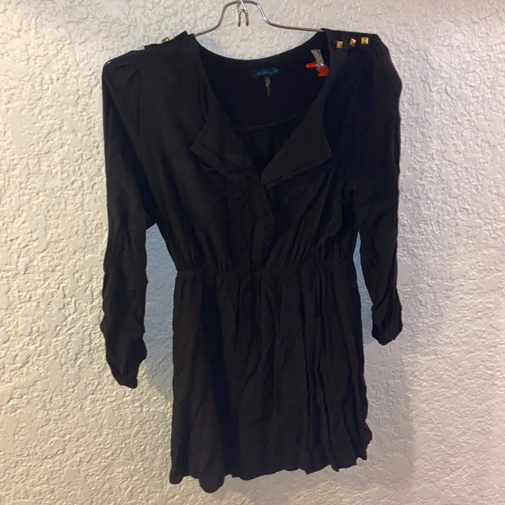 Long sleeve black dress